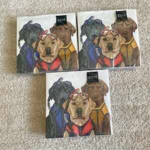 NWT 3 Packs Snorkel Dogs Cocktail Napkins